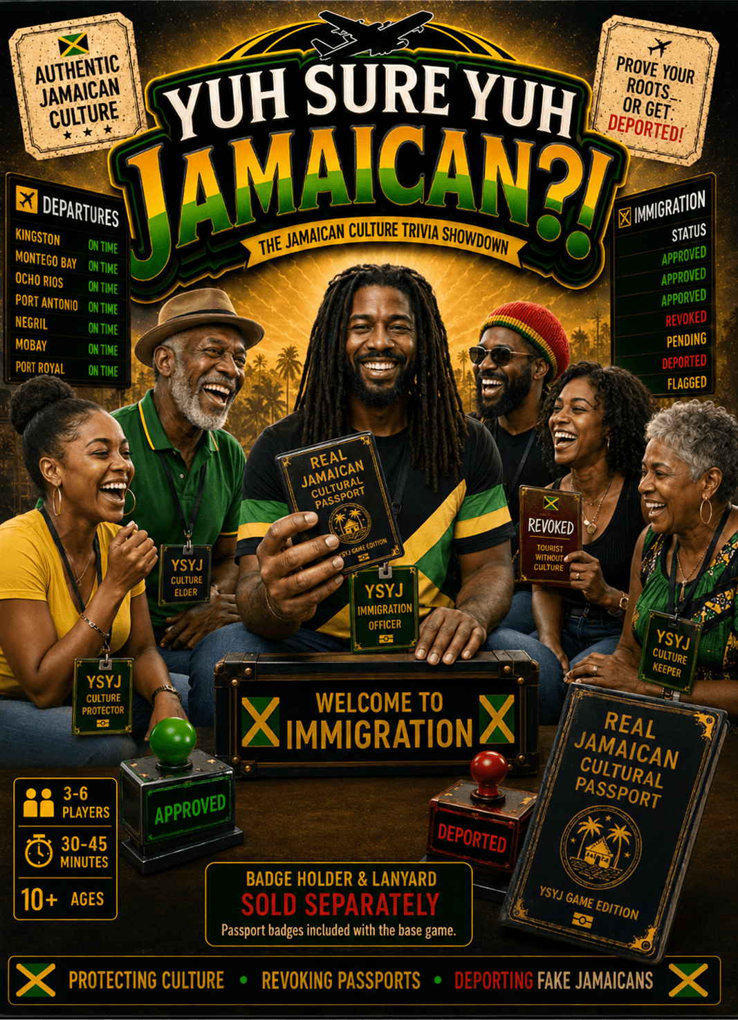 Yuh Sure Yuh Jamaican? box front artwork